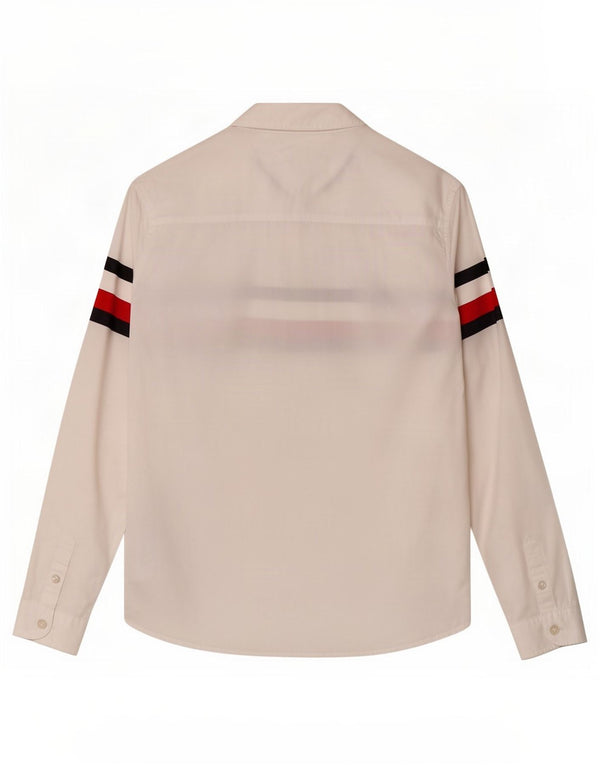 Tommy Hilfiger Boys Shirt 13-14 Years White Striped Cotton