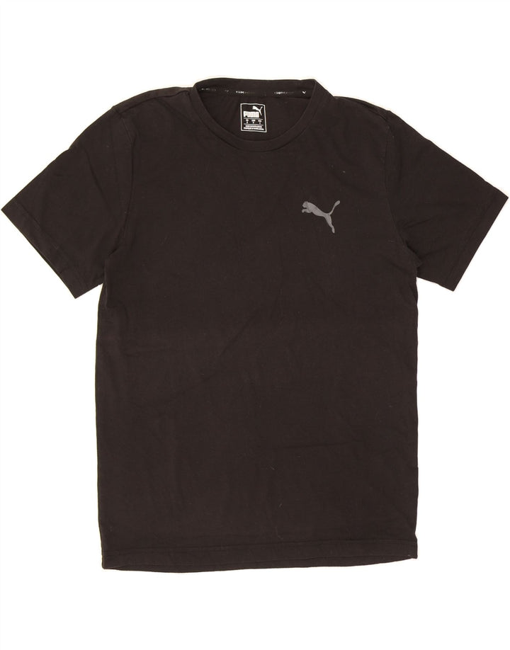 PUMA Mens T-Shirt Top Small Black Polyester Vintage Puma and Second-Hand Puma from Messina Hembry 