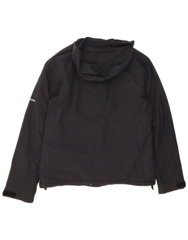 Helly Hansen Dame Hooded Windbreaker Jacket UK 14 Medium Black