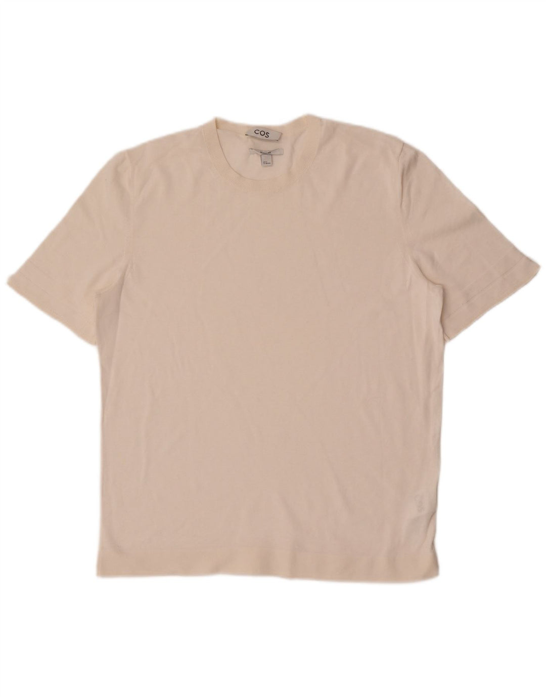 T-shirt regolare da donna Cos UK 14 cotone bianco medio