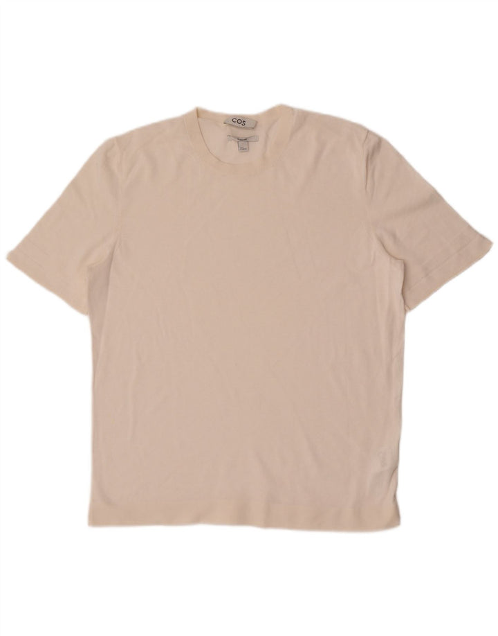 T-shirt regolare da donna Cos UK 14 cotone bianco medio