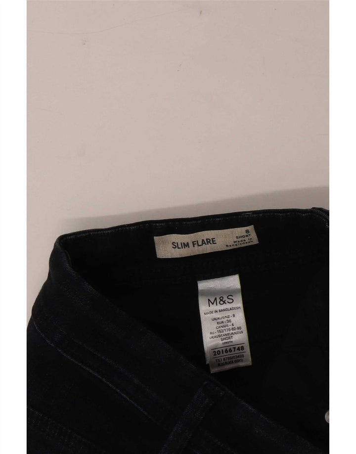 Marks & Spencer Womens Slim Flared Jeans UK 8 Small W26 L28 Navy Blue