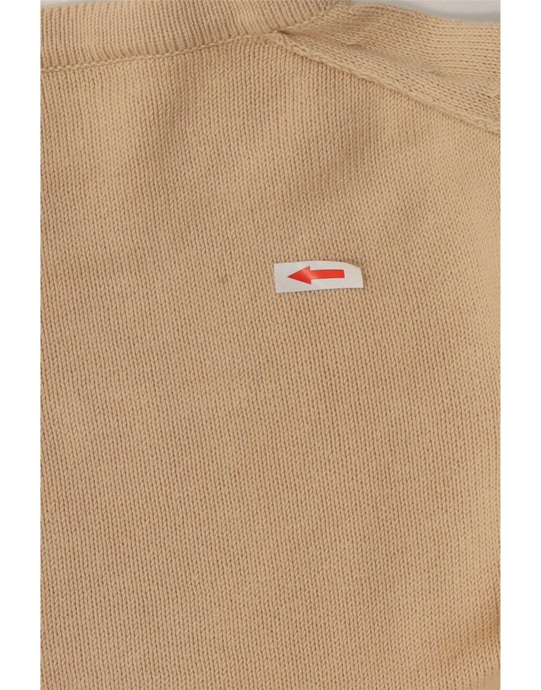Calvin Klein Womens Regular Fit Crew Neck Jumper Sweater UK 12 Medium Beige