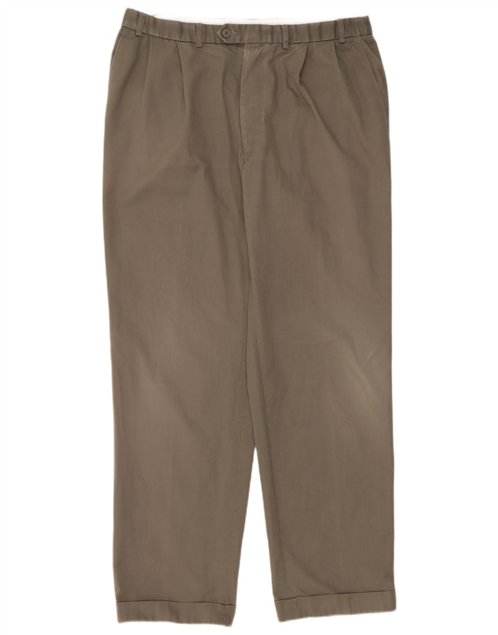 Marks & Spencer Herre Pegged Suit Bukser W38 L33 Khaki Polyester