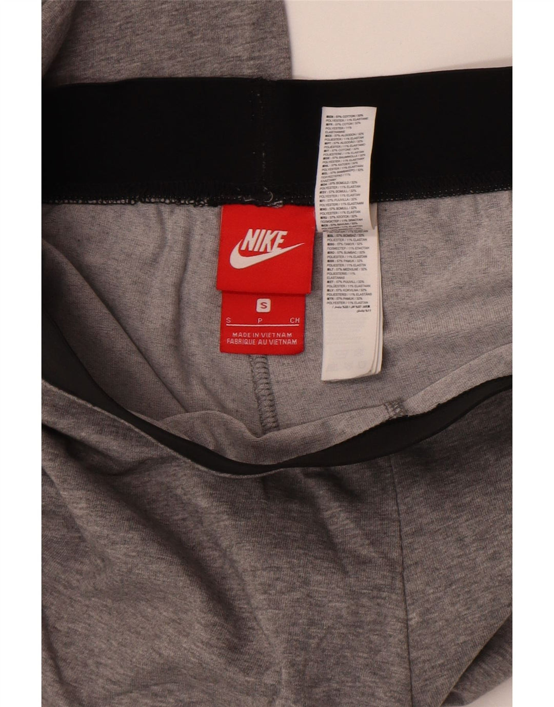 Nike Womens Leggings UK 10 Small Grey Colourblock Cotton