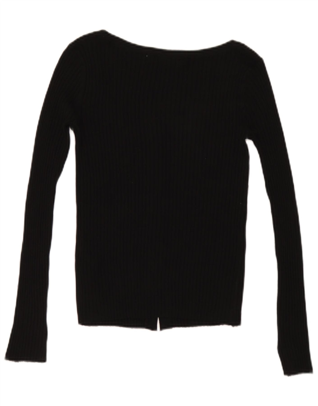 Zara Womens Cardigan Sweater UK 8 Small Black Acrylic