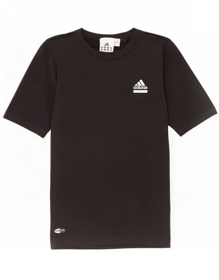 Adidas Womens Climalite T-Shirt Top UK 12 Medium Black Polyamide