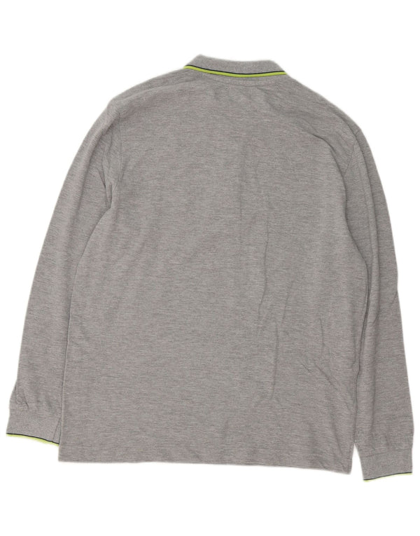 Kappa Langærmet Regular Fit Polo Shirt til mænd Stor grå bomuld