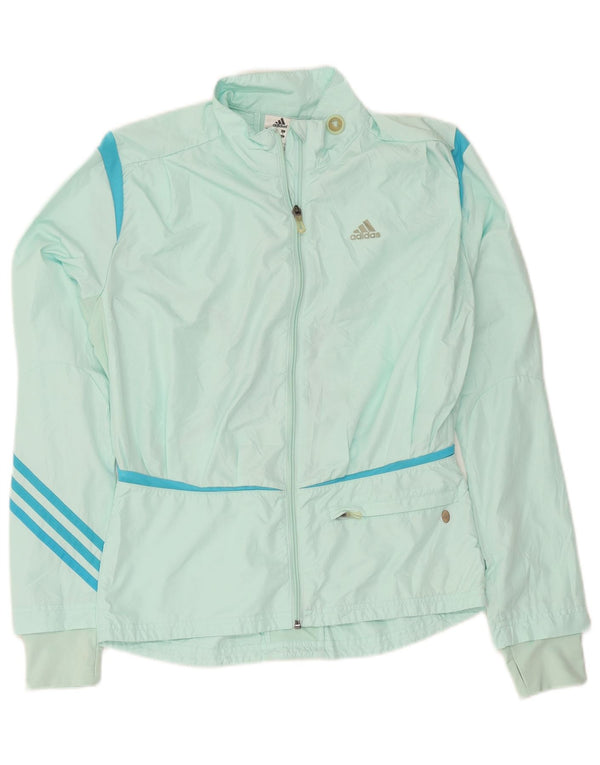Adidas Damen Trainingsanzug Top Jacke UK 12 Mittelgrün Polyester Sport