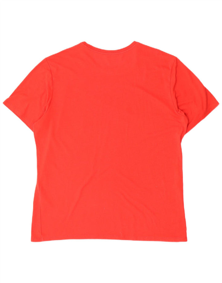 NIKE Mens Graphic T-Shirt Top Large Red Polyester