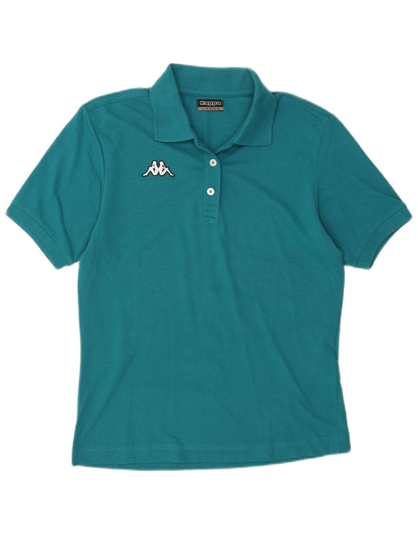 Kappa Polo Femme UK 16 Large Bleu Coton