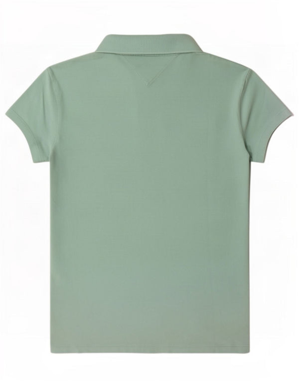 Tommy Hilfiger Polo Slim Fit para Mujer UK 12 Medium Turquesa