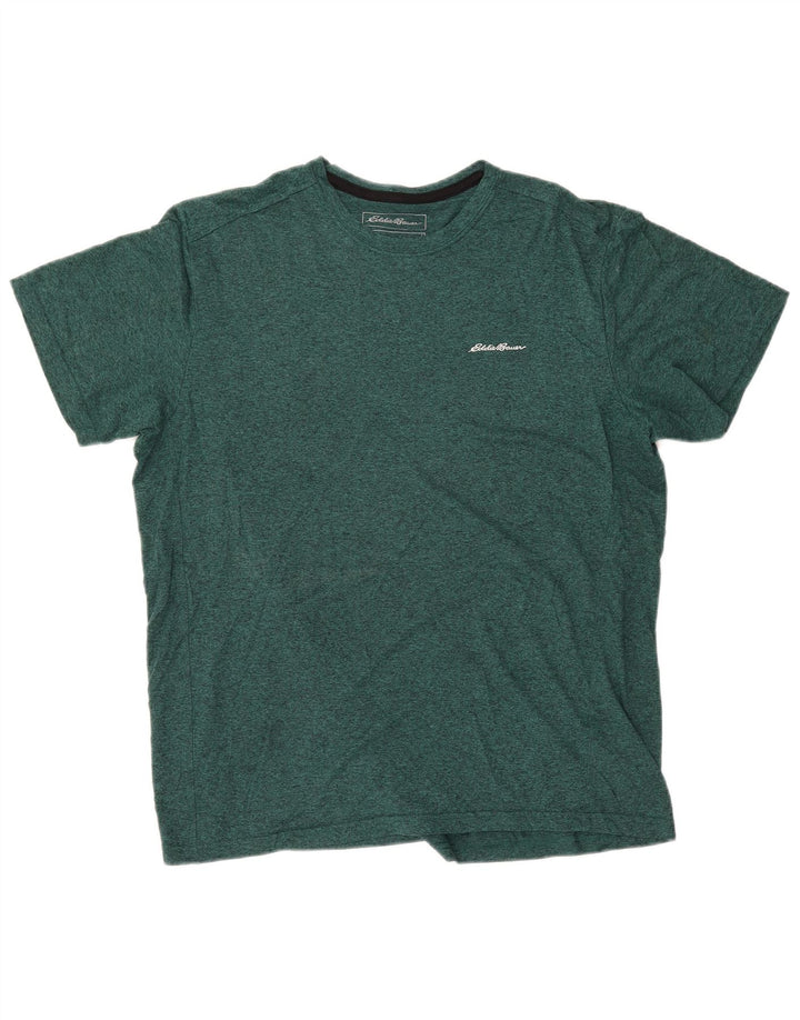 Eddie Bauer Herren-T-Shirt mit normaler Passform, großes grün geflecktes Polyester