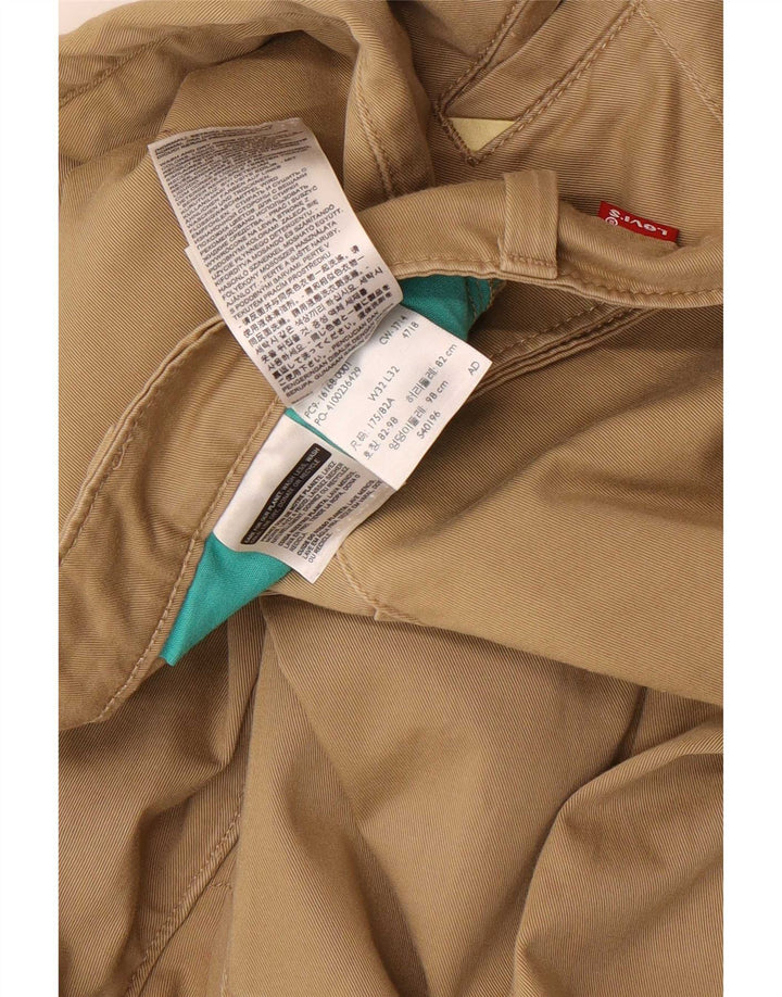 Levi's Mens Slim Chino Trousers W32 L32 Beige Cotton