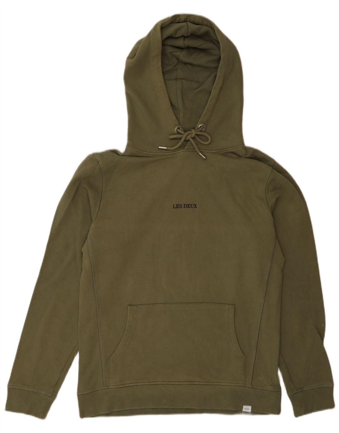 Les Deux Mens Hoodie Jumper Small Khaki Cotton