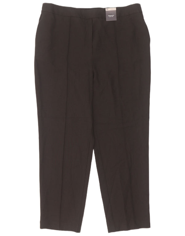 Marks & Spencer Pantaloni de costum pentru femei cu talie înaltă UK 20 2XL W36 L30 Negru