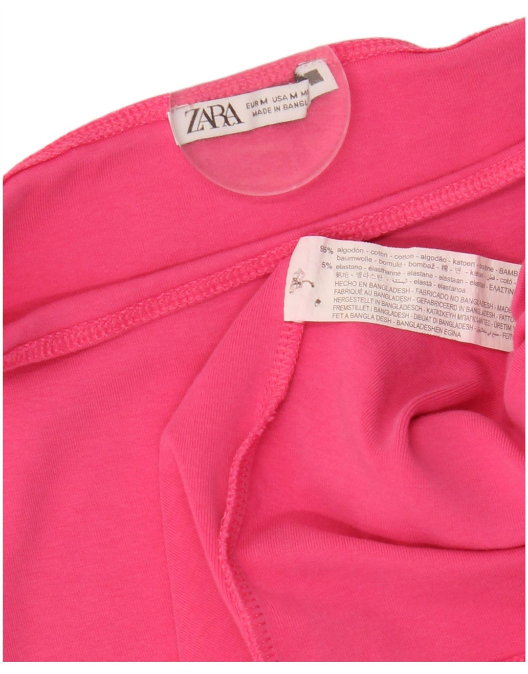 ZARA Womens Sheath Dress UK 12 Medium Pink Cotton