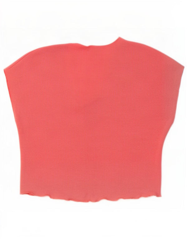 Zara Damen Bluse Top UK 14 Mittelrosa