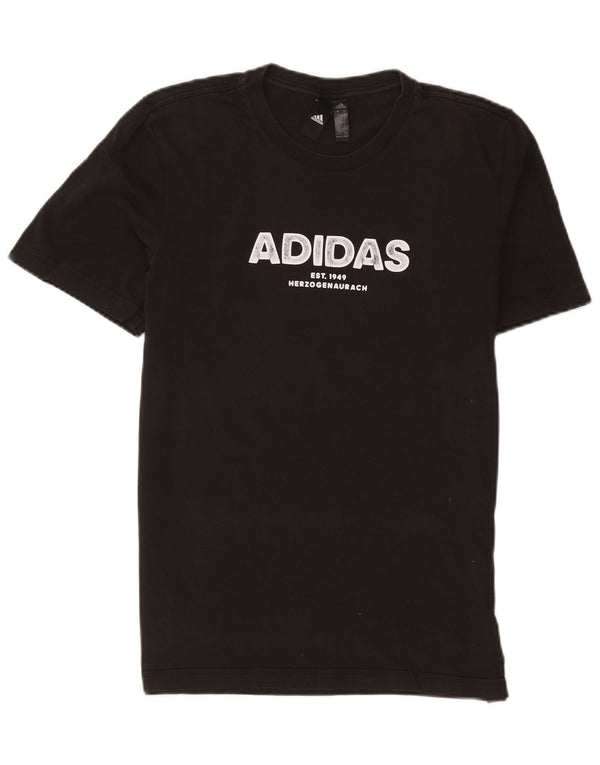 Adidas Mens Graphic T-Shirt Top Medium Black Cotton
