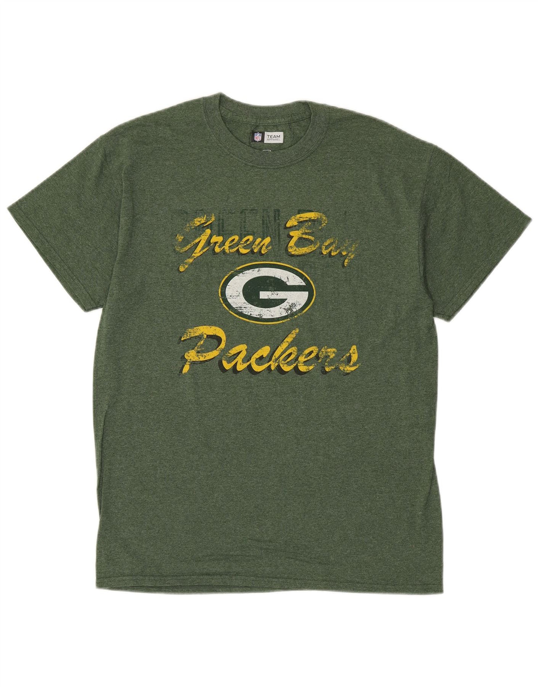 NFL Mens Green Bay Packers Graphic T-Shirt Top Medium Khaki