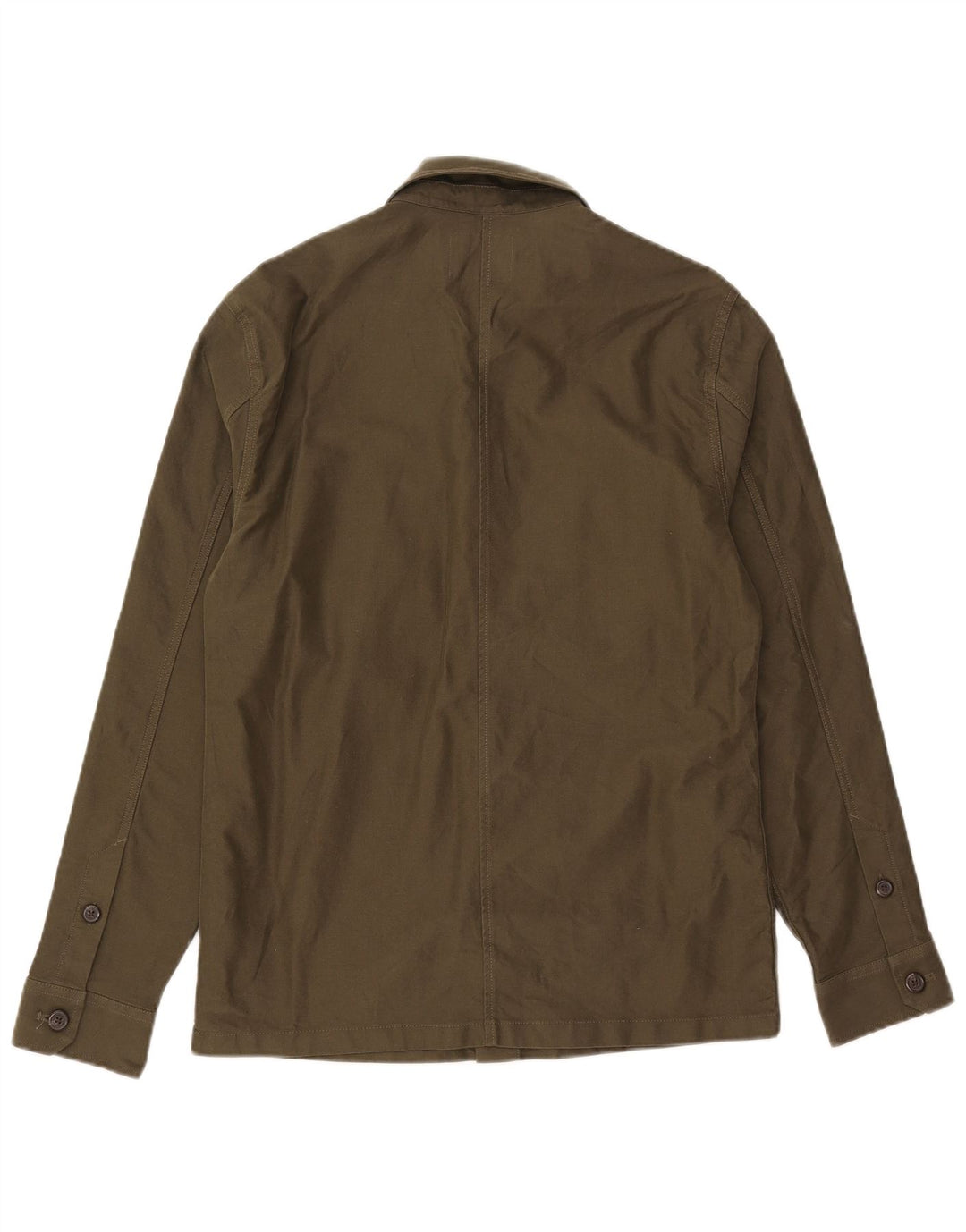 Camiseta masculina Marks & Spencer pequena de algodão cáqui