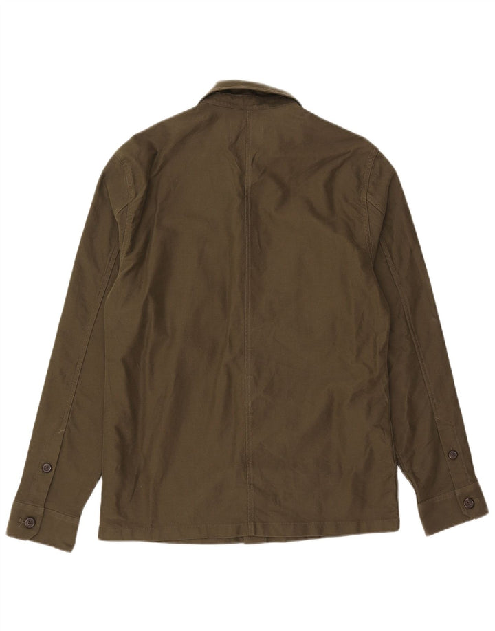 Camiseta masculina Marks & Spencer pequena de algodão cáqui