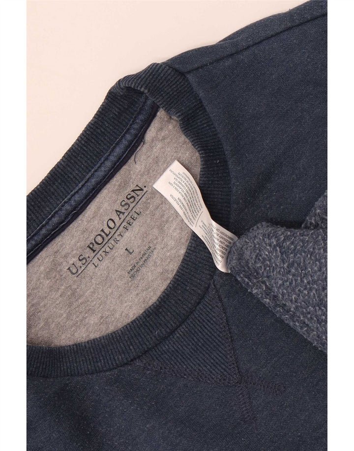 U.S. Polo Assn. Mens Sweatshirt Jumper Large Blue Cotton