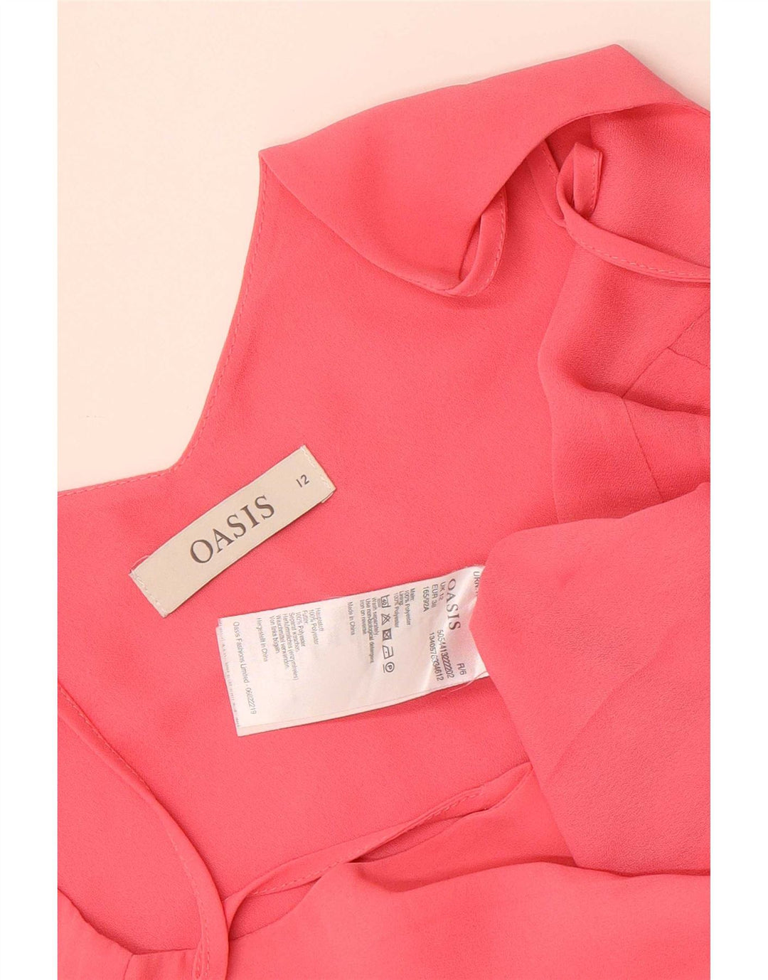 Oasis Womens Cami Top UK 12 Medium Pink Poliester