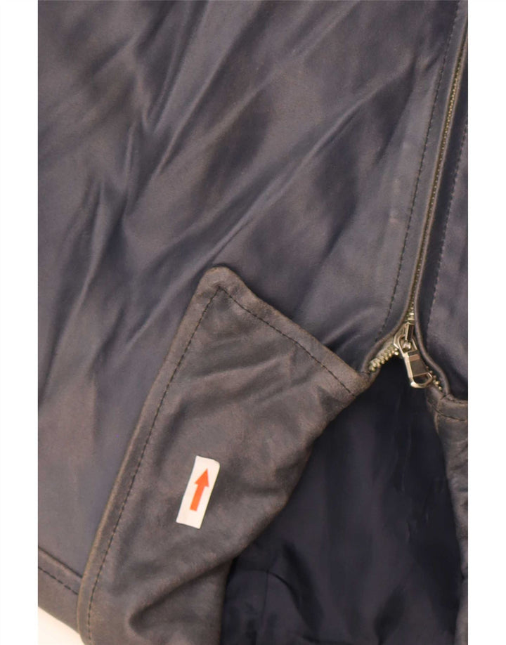 Giacca in pelle da uomo Kiros IT 52 XL Blu Navy