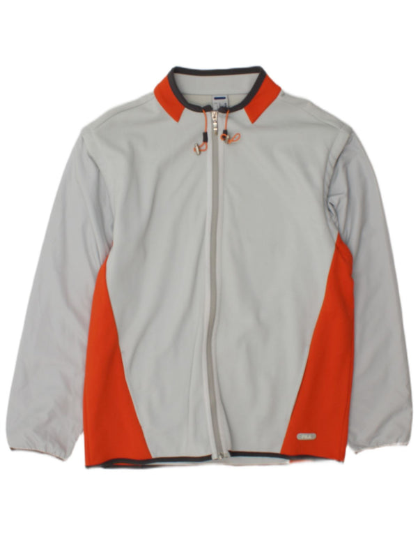 Fila Mens Tracksuit Top Jacket Medium Grey Colourblock Polyester