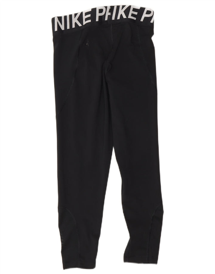 Nike Womens Dri Fit Graphic Capri Leggings UK 10 Small  Black