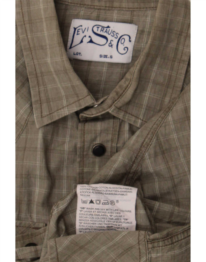 Ανδρικό πουκάμισο Levi's Western Small Green Check Cotton