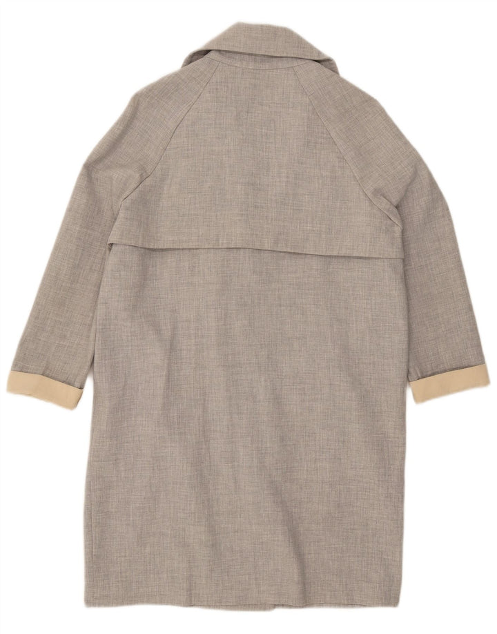 Trench oversize da donna Topshop UK 8 piccolo poliestere grigio