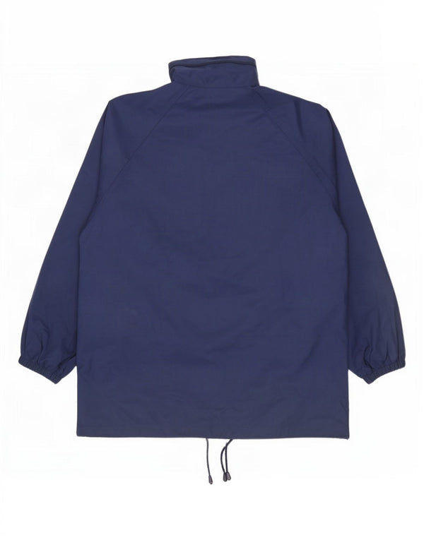 St. Bernard Chaqueta impermeable de gran tamaño con capucha para mujer UK 10 Small Azul marino PVC