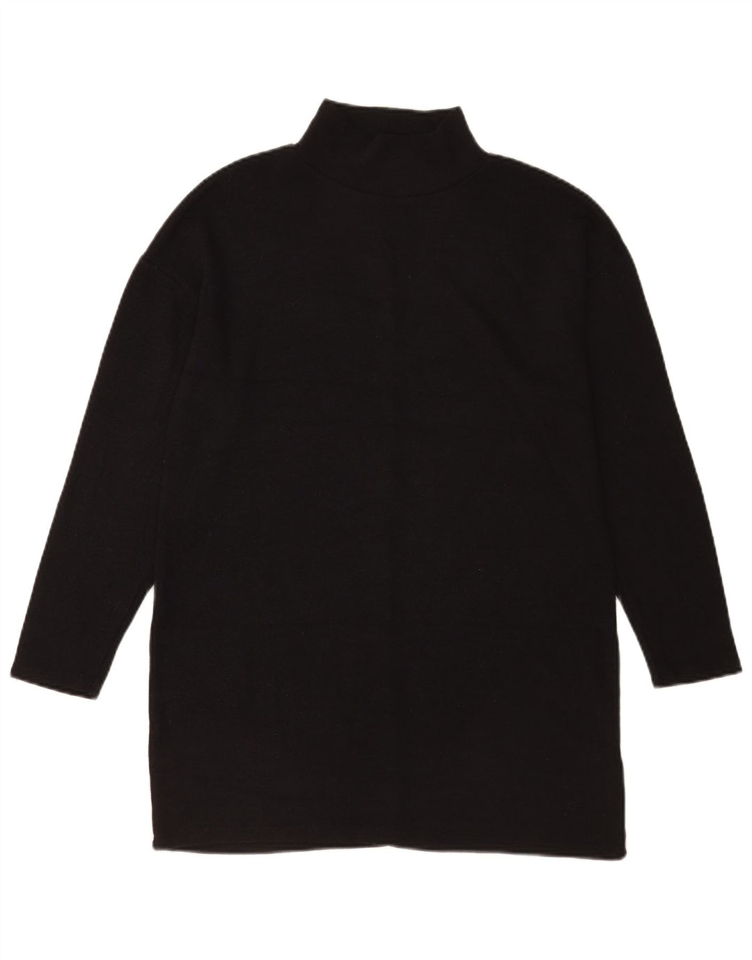 Zara Womens Long Sleeve Oversized Jumper Dress UK 10 Small Black Polyester
