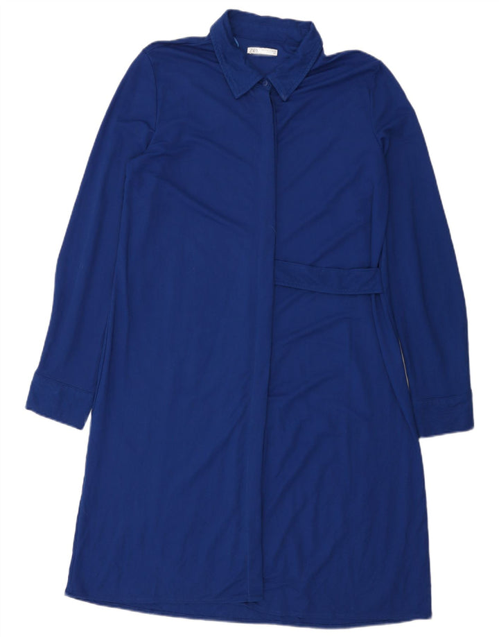 Zara Robe chemise pour femme UK 44 Bleu moyen