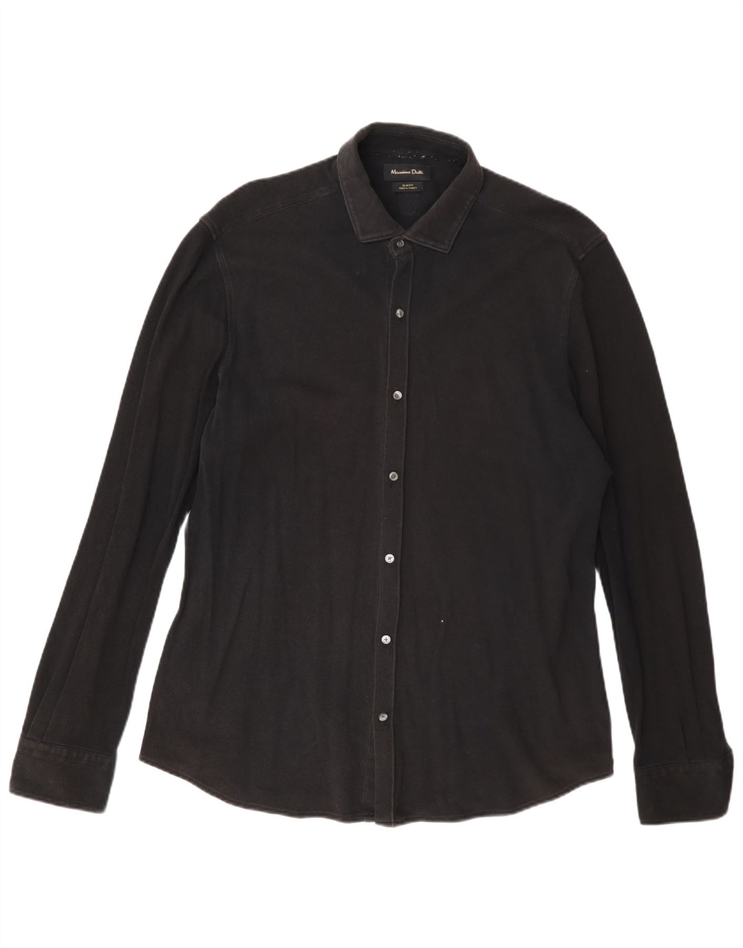Massimo Dutti Camisa Slim Fit Hombre XL Negro