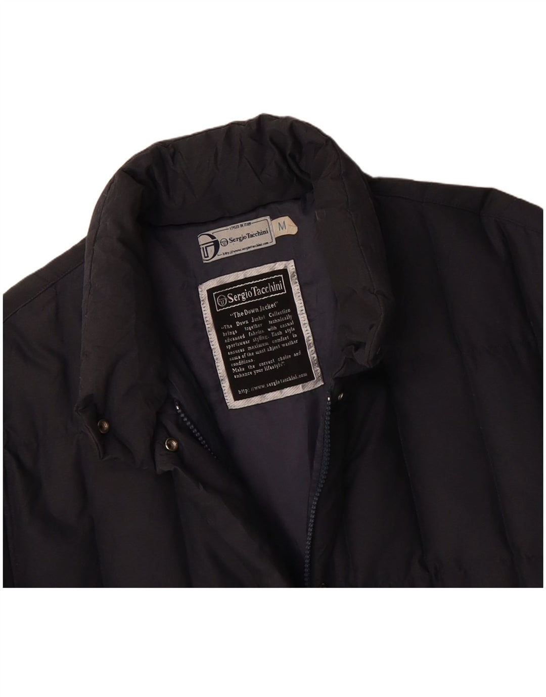 SERGIO TACCHINI Womens Padded Coat UK 14 Medium Grey Polyester