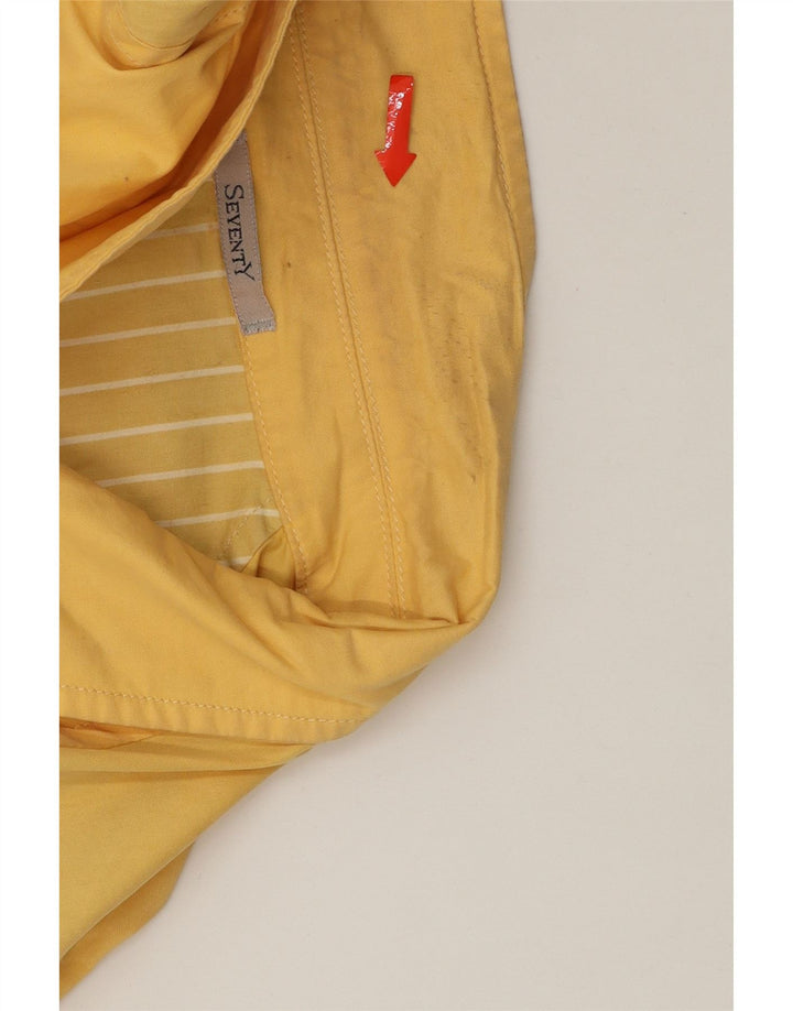 SEVENTY Womens Overcoat UK 18 XL Yellow Vintage Seventy and Second-Hand Seventy from Messina Hembry 