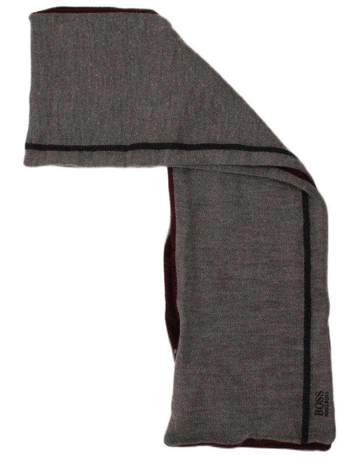 Hugo Boss Mens Rectangle Scarf One Size Grey Polyacrylic