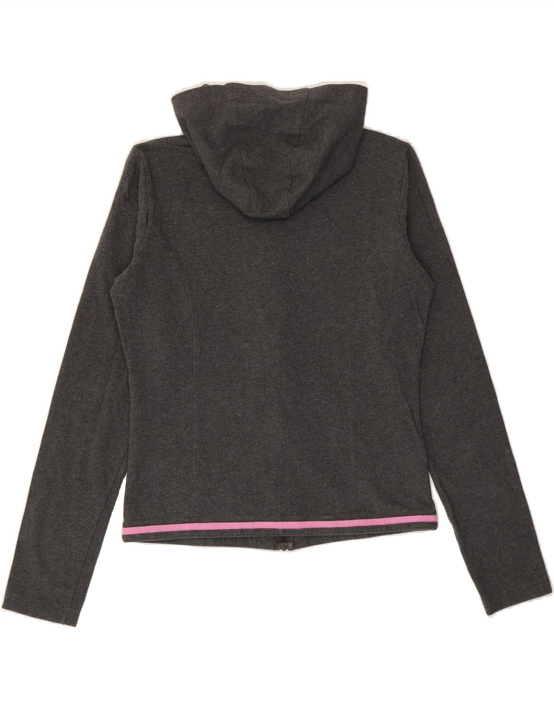NIKE Womens Crop Zip Hoodie Sweater US 12/14 Large Grey Cotton Vintage Nike and Second-Hand Nike from Messina Hembry 