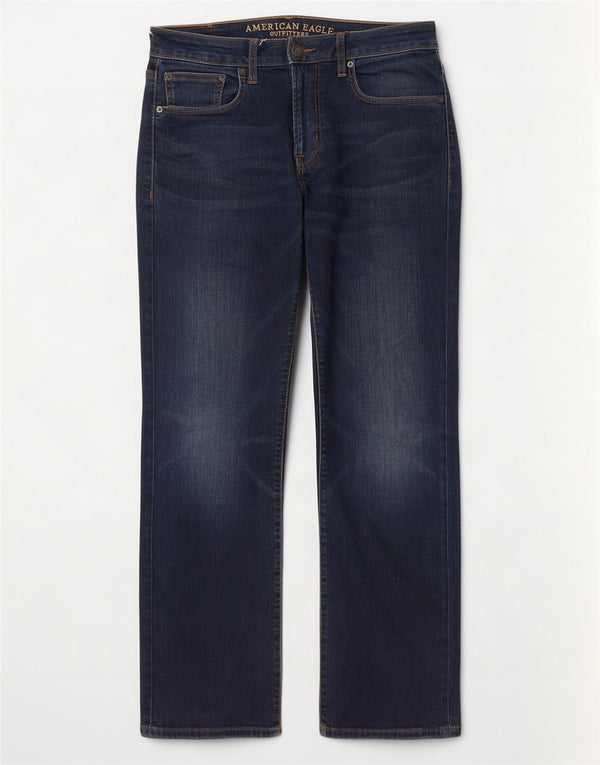 American Eagle Outfitters muške ravne traperice W32 L32 tamnoplavi pamuk