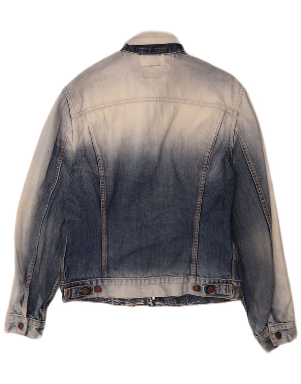Levi's Dame Acid Wash Denimjakke UK 18 XL Blå Bomuld