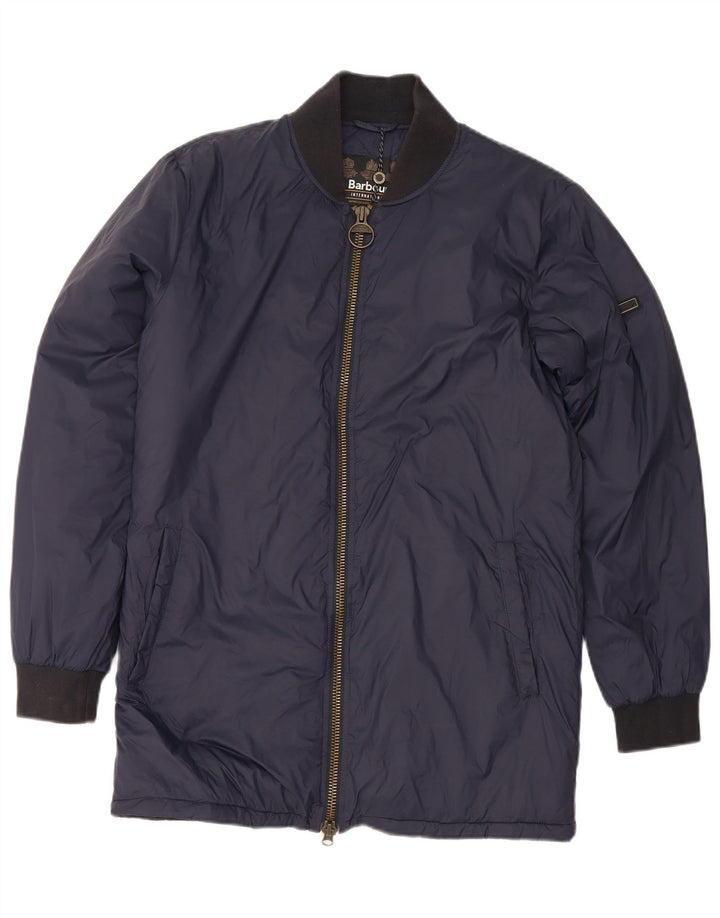Barbour Herren Wattierte Jacke UK 36 Small Marineblau Colourblock Polyamid