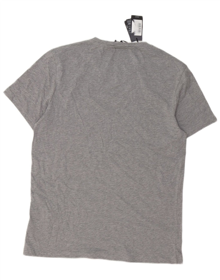 Hugo Boss Mens Graphic T-Shirt Top Large Grey Cotton