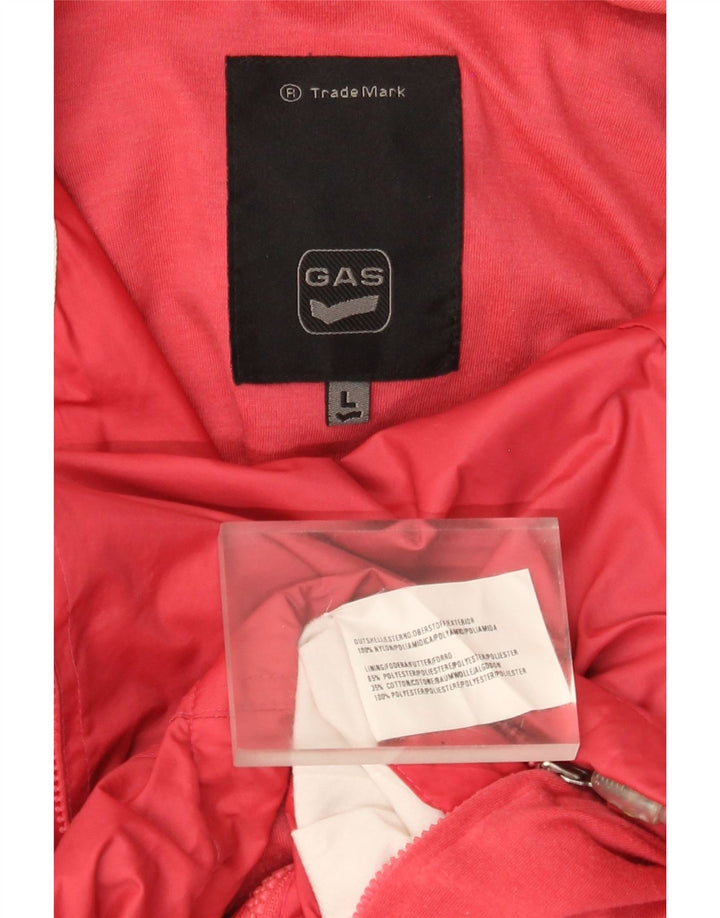 Giacca antipioggia con cappuccio da donna Gas UK 16 Large Rosa Poliestere