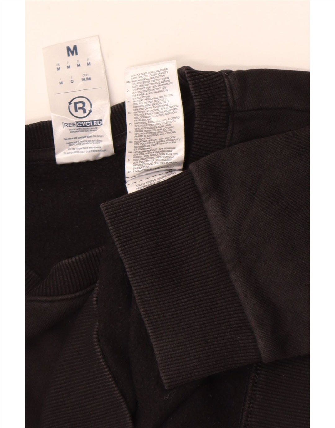Pulover Reebok pentru bărbați, bumbac mediu negru