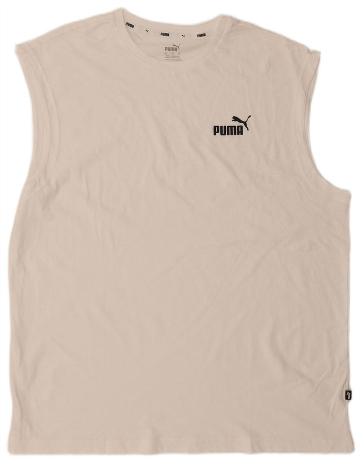 PUMA Mens Graphic Vest Top XL White