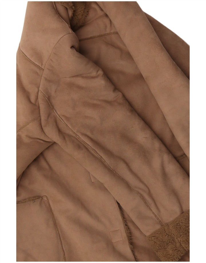 Cappotto Sherpa da donna ARMANI UK 16 Large Beige