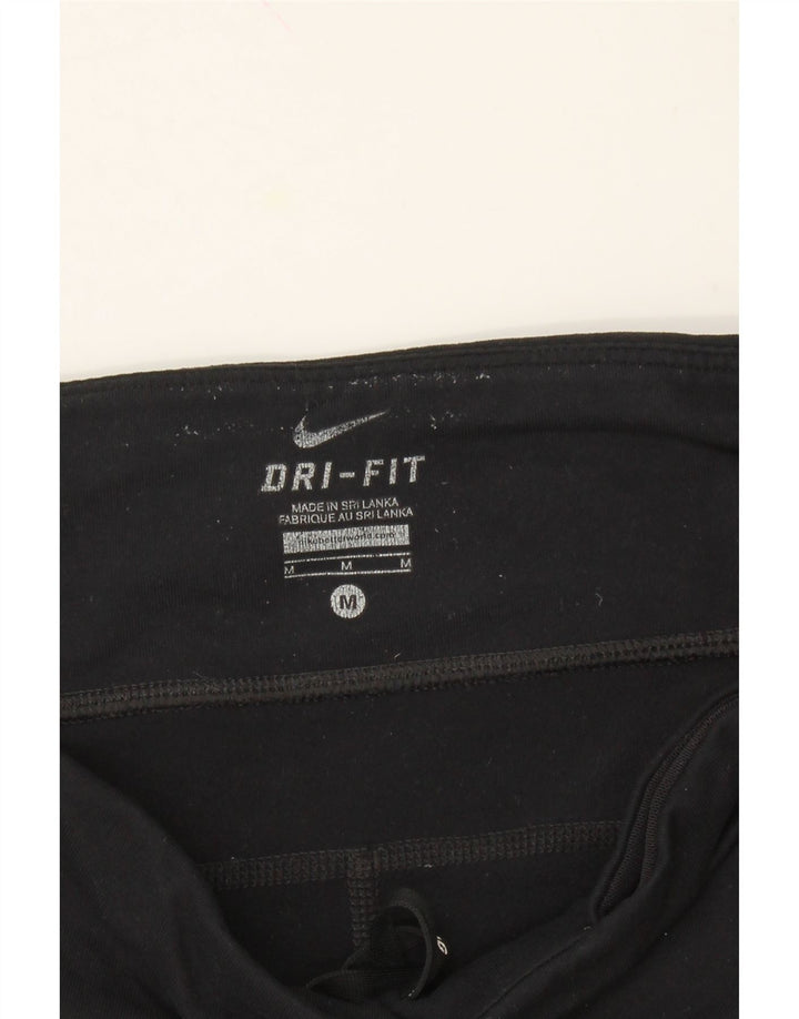 NIKE Womens Dri Fit Capri Leggings UK 12 Medium Black Nylon Vintage Nike and Second-Hand Nike from Messina Hembry 